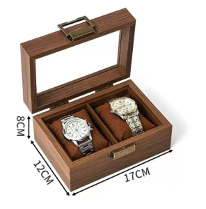 Wood Watch Storage Box 2/ 3/ 4/ 6 /10/ 12 Slot Dust Proof Glass Cover Watch Box Organizer Watch Jewelry Box