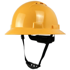 224Full Brim Hard Hat For Engineer Construction ANSI z89.1 Vents HDPE Safety Helmet with 6 Point Adjustable Industrial Cap For Men