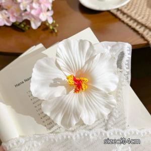 Holiday Style Colorful Plumeria Hairpin Womens Fashionable and Versatile Hibiscus Duckbill Clip