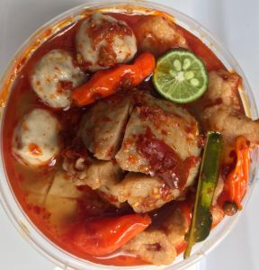 Bakso Pentol Mercon Super Pedas Khas Bandung Kemasan Baso Daging Sapi Super Pedas Baso aci Beranak Pedas Jeletot