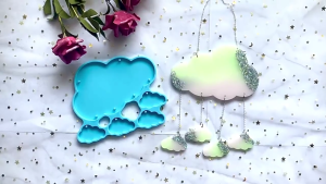Tự làm đám mây Cụm mặt dây chuyền khuôn silicon làm bằng tay nhựa Epoxy khuôn trang trí phòng ngủ tường trang trí làm nguồn cung cấp