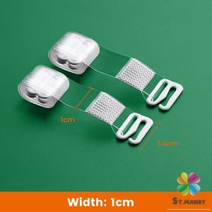 MD 1 คู่ ใส มองไม่เห็น สายรัดบรา ปรับได้ ผู้หญิง ยืดหยุ่น สายคล้องไหล่ อุปกรณ์ซับใน bra straps