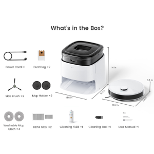 LEFANT M3 Robot Vacuum Cleaner with Mapping 12000PA dToF Laser Automatic Cleaning Mop APP Control