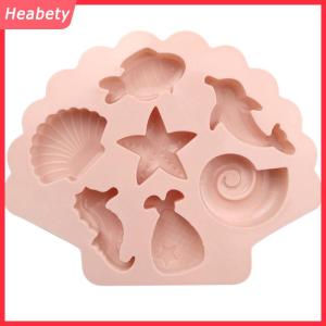Heabety Sinh vật biển Silicone molder fondant nướng bánh sô cô la nhựa DIY cá khuôn công cụ trang trí cupcake Topper