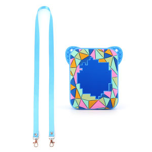 Vỏ silicon Bìa Bảo Vệ Bìa Với Ốp bảo vệ có dây móc Ốp điện thoại dạng ví gấp Da Cho Bitzee Magicals Kỹ Thuật Số Vật Nuôi