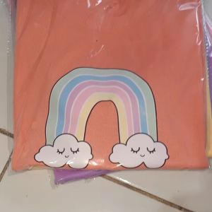 Kaos Anak Perempuan Umur 2-15 Tahun: Baju Atasan Cewe Murah Motif Rainbow