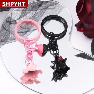 [COD] SHPYHT TOY Couples Magnetic Halloween Ghost Keychain Cartoon Doll Bag Pendant Kawaii Key Rings Gift For Lovers Ornaments