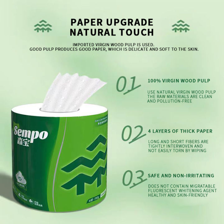 TISSUE PAPER ROLL Sempo Toilet paper Roll 4PLY(1box=20Rolls ...