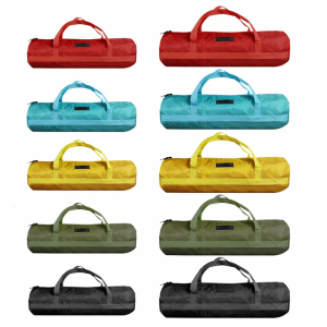 Weatherproof Round Tool Storage Hand Reinforced Fabric Double Zipper Closure Ergonomic Handle for Mechanics Use