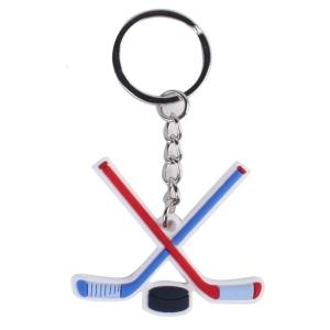 Fashion Cartoon Ice Hockey Pendant Keychain Simple Charm Keychain Simple Bag Pendant Winter Sports Keyring for Men Women
