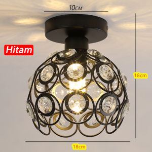 Lampu kristal Plafon Simple Minimalis Lampu Gantung Kristal Bulat ceiling lamp YUR  Lampu kristal plafon rumah Lampu ceiling kristal kotak modern crystal round ceiling lamp