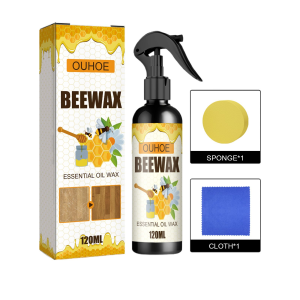 Ouhoe Furniture Polish Beeswax Spray Refinishing Care Bees Wax Polishing Floor Furniture Polishing Beeswax Spray Wooden Floor 120ml
