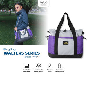 Tas 2 in 1 Totebag & Slingbag Tas Selempang Untuk Cowok dan Cewek ATVA Walters Series Lavender