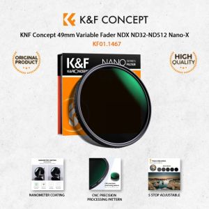KNF Concept 49mm 52mm 55mm 58mm 62mm 67mm 72mm 77mm Lens Filter Nano-X Variable Fader NDX ND32-512