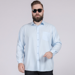 [Plus Size] 12XL 10XL Mens Solid Color Long Sleeve Shirts   Black White Lapel Loose Business Casual Oversized Male Super Big Clothing