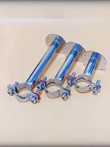 Seiko◮304 Stainless Steel Fixed Buckle Bracket with Round Base Bracket Hoop Water Clip Support Frame Clamp不锈钢固定扣支架，带圆形底座支架环箍水管夹支撑架管夹