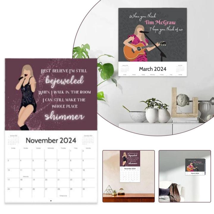 2024 Calendar Taylor Swift The Eras Tour Calendar For Fan Paper