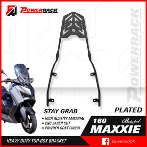 BRISTOL MAXXIE 160 STAY GRAB / TOPBOX BRACKET / BLACK POWDER COATED / HEAVY DUTY / ORIGINAL/POWERRACK BRACKET MAXXIE 160