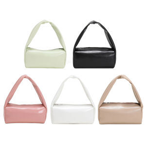 [Fashion Park] กระเป๋าคลัทช์หนัง PU ผู้หญิงสีทึบกระเป๋าสะพายทรงกระบอกกระเป๋าถือขนาดเล็ก