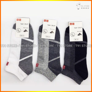 Combo 10 Đôi Tất Uni Nhật Bản Cổ Ngắn Chất Cotton - Hàng Cao Cấp - Kháng Khuẩn  Khử Mùi  Co Giãn Tốt