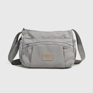 ALO Soft Ruched Horizontal Yoga Crossbody Bag Six Neutral Solid Nylon Leather Label Decor Adjustable Wide Shoulder Strap Medium Capacity Daily Workout Outdoor Sling Bag