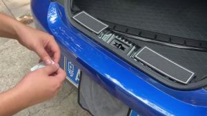 For Subaru BRZ Toyota GR86 2021-2025 Car Trunk Rear Bumper Protector Cover Trunk Door Sill Plate Guard Rubber Strip Trim Cover Accessories