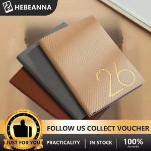 hebeanna 1Pcs 12 Months Wear-resistant 365 Days Efficiency Notebook With Bookmark Thick Paper English 2026 Schedule Planner Notepad