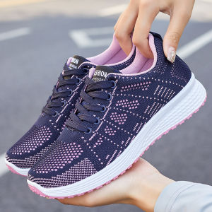 2025 Korean fashion rubber shoes for Women Casual Wedges Shoes Sneaker shoes Running Sport soft sole Shoes for lady