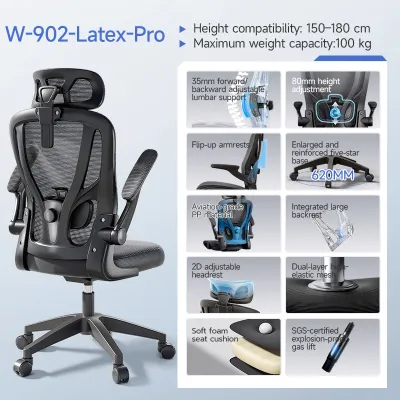 Xpanse W902 Ergonomic Office Chair Adjustable Backrest Mesh Chair Gaming Chair