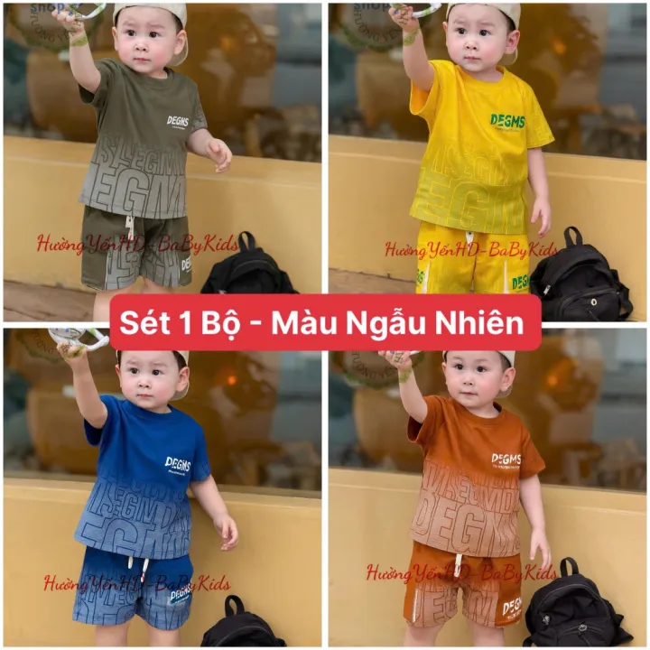 Bộ đồ hè năng động họa tiết DEGM cho bé