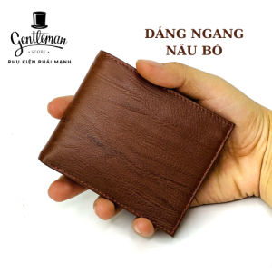 Ví nam da bò thật vân sần gồ phong cách tối giản bảo hành 12 tháng G04
