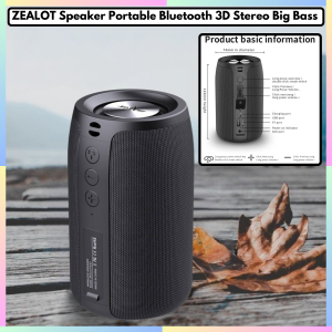 FAST DELIVERY ZEALOT Speaker Portable Bluetooth 5.2 Wireless 3D Stereo Big Full Bass Outdoor