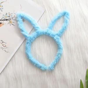 🔥IVY Korean cute long-haired plush rabbit ears headband super cute girls headband student face washing headband