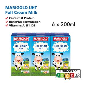 Marigold Full Cream UHT Milk (6 X 200ML)