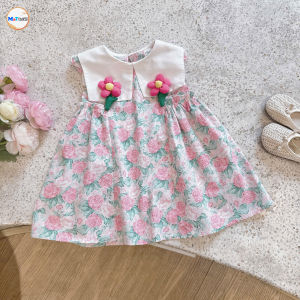 Váy hoa hồng bé gái pastel ngọt ngào MT3610