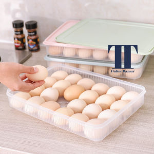 24 Eggs Storage Box Refrigerator Holder Container Plastic Holder