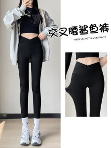 (Stock in KL-070) Shark Yoga Pants High Waist Quick Drying Fitness