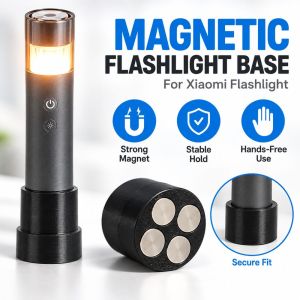 MUNCHX Chống rơi Đế đèn pin từ tính Giữ chắc chắn In 3D Giá đỡ đèn pin Di động mạnh. Dùng cho đèn pin Xiaomi.