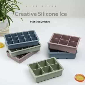 QIHUISHI Khay đá Silicone với nắp dễ dàng phát hành nhanh chóng đóng băng thiết kế hiện đại để sử dụng nhà