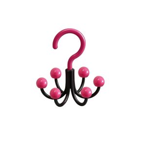 Nurm Rotatable 6-Claw Multi-Functional Wardrobe Hook Storage Hanger for Bra Suspenders Hats Belts 1Pc