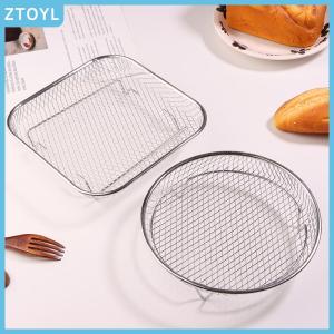 ZTOYL 1Pc Air Fryer Rack Stackable Grilling Rack Stainless Steel Grill Basket Non-Stick Airfryer Tray Wire Rack Basket Kitchen Gadgets