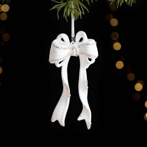 OOC Velvety White Christmas Ornaments Multi-shaped Snow-white Flocked Pendants Festive Window Display Exquisite Velvet Hanging Decor Showcase