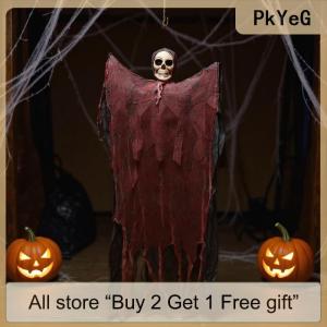 [COD] PkYeG Tool Halloween Hanging Ghost Scary Skeleton Gauze Ghost For Entrance Decoration Horror Party Outdoor Indoor House Decoration Props