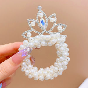 Gratis Semua - Ikat Rambut Anak Perempuan Model Mahkota Mutiara / Karet Rambut Cantik Gaya Korea Import / Ikat Rambut Anak Mutiara