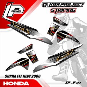 Striping SUPRA FIT NEW 2006- Sticker Striping Variasi List HONDA SUPRA FIT NEW 2006 IP.F-03 Design IP Sticker