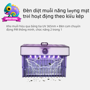 Đèn bắt muỗi tự động năng lượng mặt trời BESEYOOG bẫy muỗi tự động điều khiển bằng ánh sáng đa chức năng trong nhà