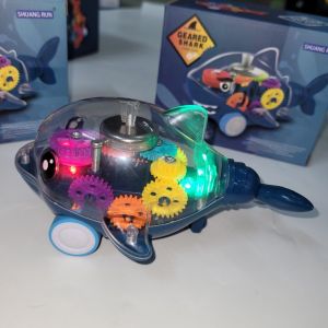 [Độc Đáo] Xe cá heo đồ chơi trong suốt phát sáng chạy trớn giá rẻ cho bé