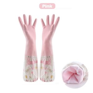 [Same Day Ship] Dishwashing Gloves Rubber Gloves Waterproof Long Sleeve Multi use Dishwashing Hand Gloves Kitchen Washing Gloves For Housework Dishwashing Tools