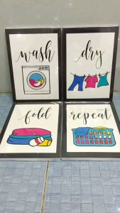 LAUNDRY RULES SINTRA BOARD WALL MOUNTED DECOR FOR laundry shop laundry Area decoration