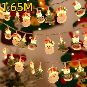 3M/1.65M Led Christmas Light String Santa Claus Snowman Christmas tree Festival Party Atmosphere Colourful Lights Home Outdoor Decoration Lights